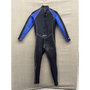 NeoSport Wetsuit Mens Small Black Blue Full Body 3/2mm Neoprene Surf Dive Suit